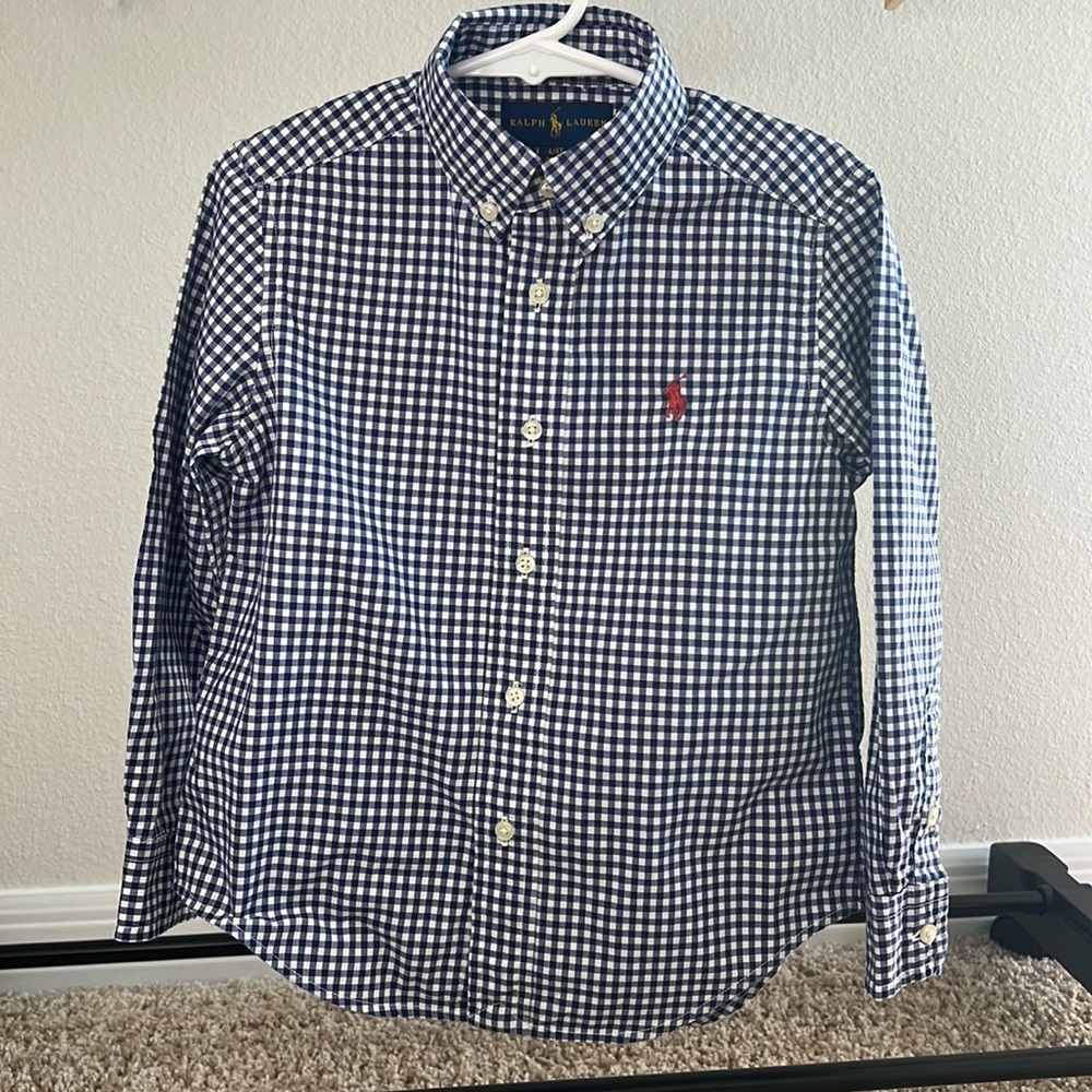 Boys Polo Ralph Lauren Lids Polo Shirt 4T Stylish Kids square striped shirt